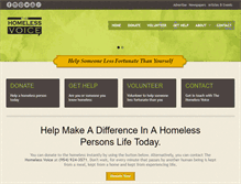 Tablet Screenshot of homelessvoice.org